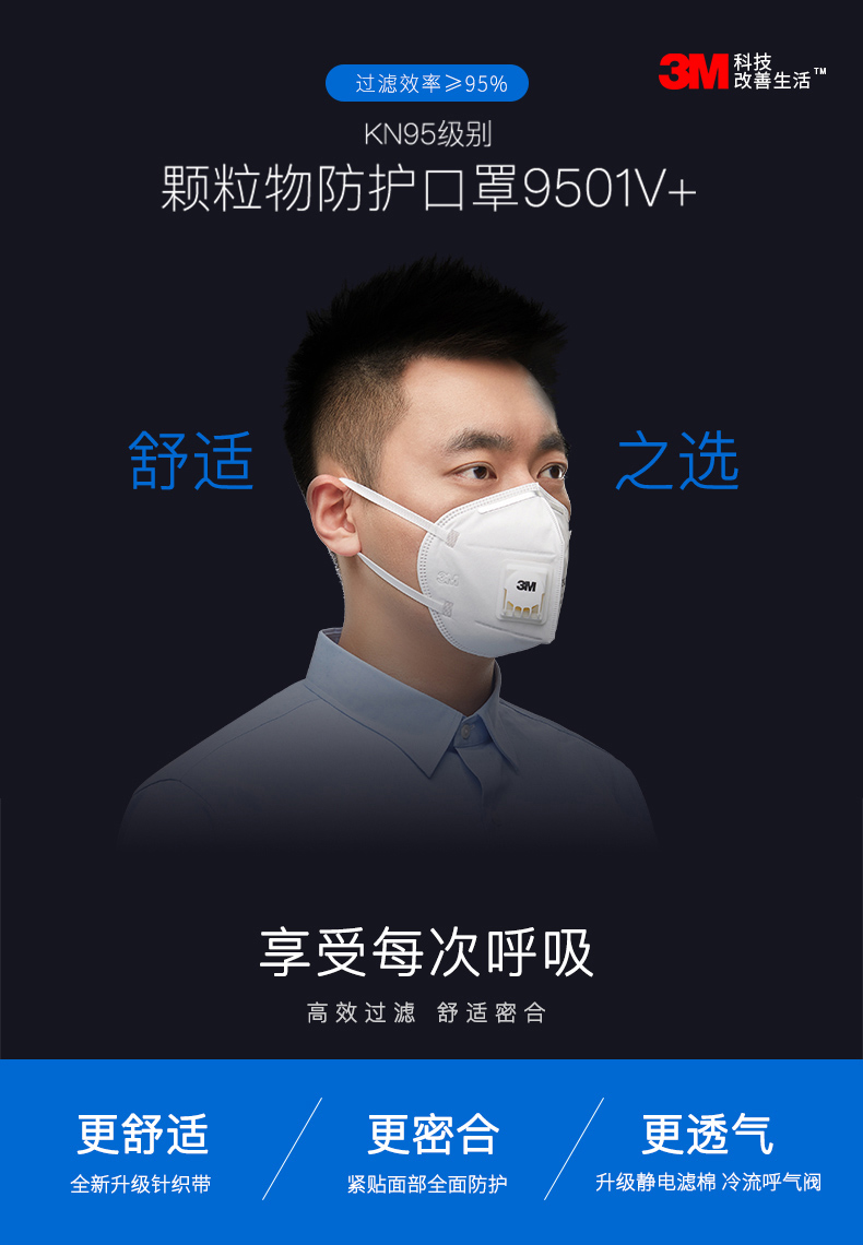 3M口罩9501V