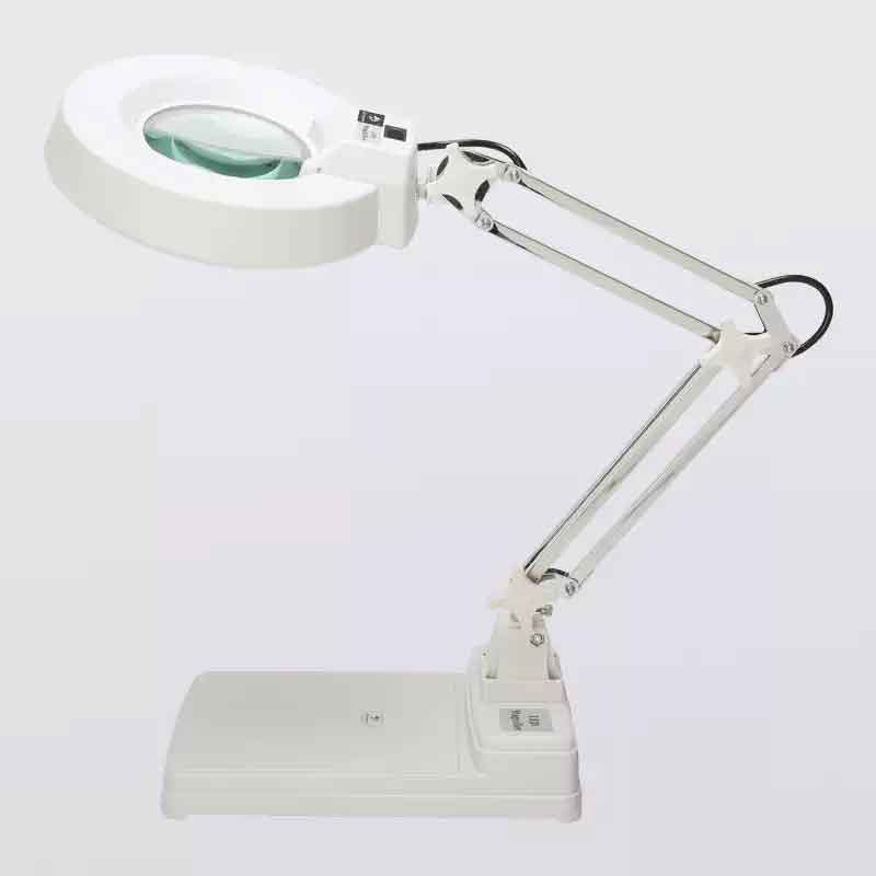 TESA/特撒 TD73A157 E16076 高清高倍台式放大镜带LED灯-白玻(可调光带防尘盖